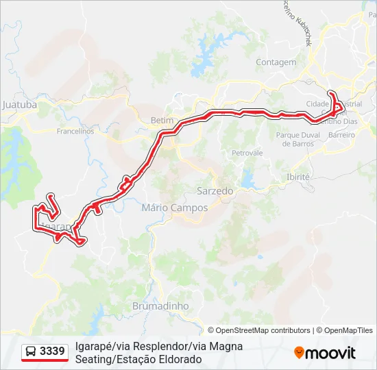 3339 Bus Line Map