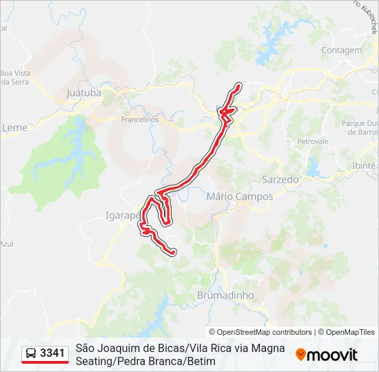 3341 Bus Line Map