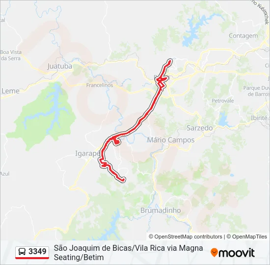 3349 Bus Line Map