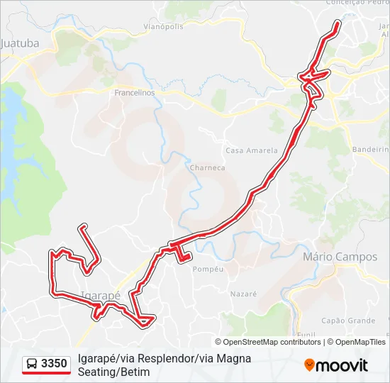 3350 Bus Line Map