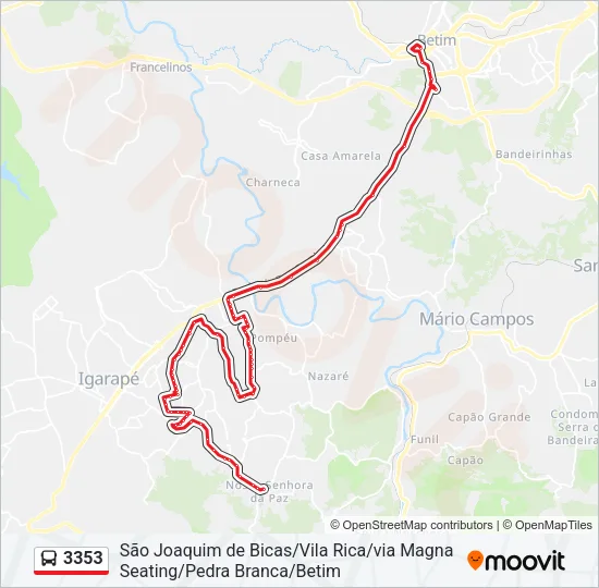 3353 Bus Line Map
