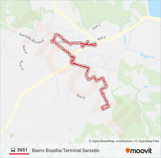 3651 Bus Line Map