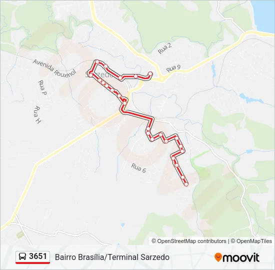 3651 Bus Line Map