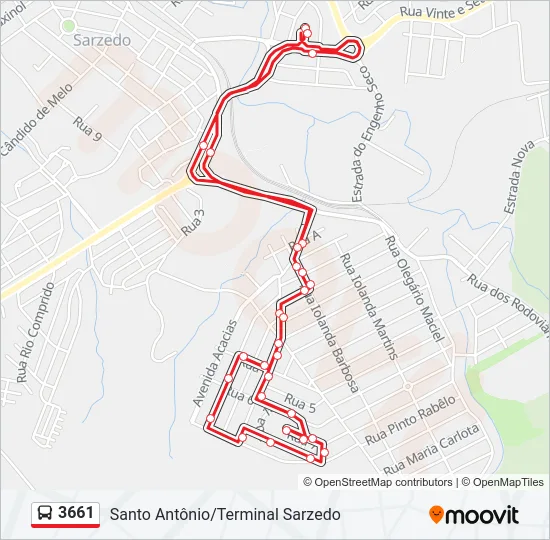 3661 Bus Line Map