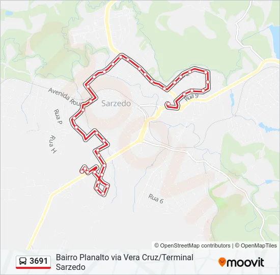 3691 Bus Line Map