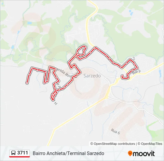 3711 Bus Line Map