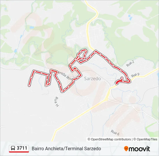 3711 Bus Line Map