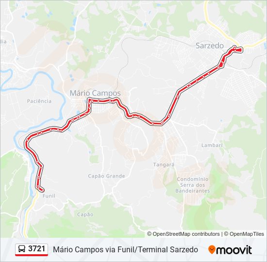 3721 Route: Schedules, Stops & Maps - - Terminal Sarzedo ⇄ Funil | Ida ...