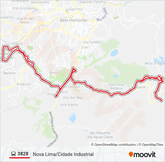 3828 Bus Line Map