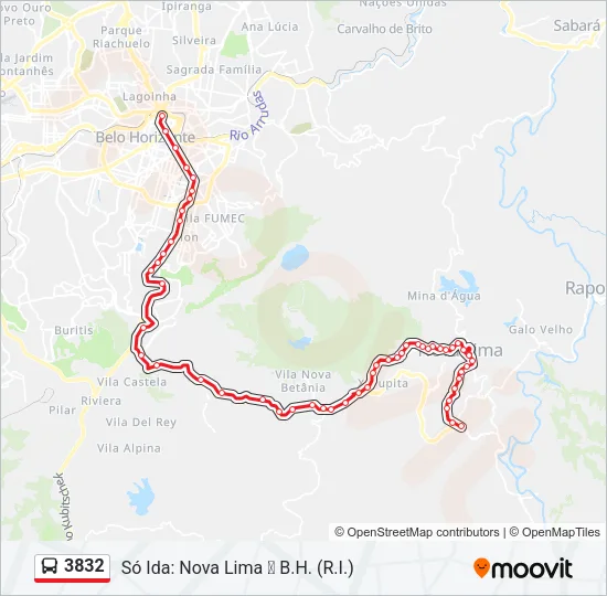 3832 Bus Line Map