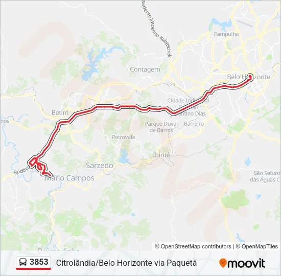3853 Bus Line Map