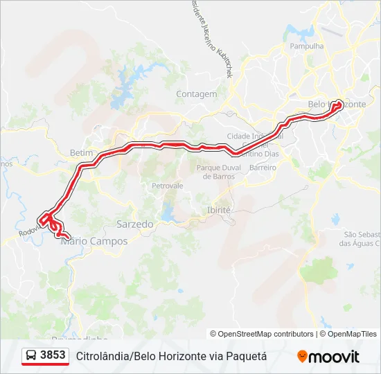 3853 Bus Line Map