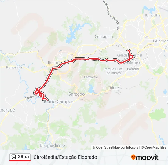 3855 Bus Line Map