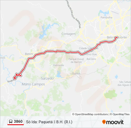 3860 Bus Line Map