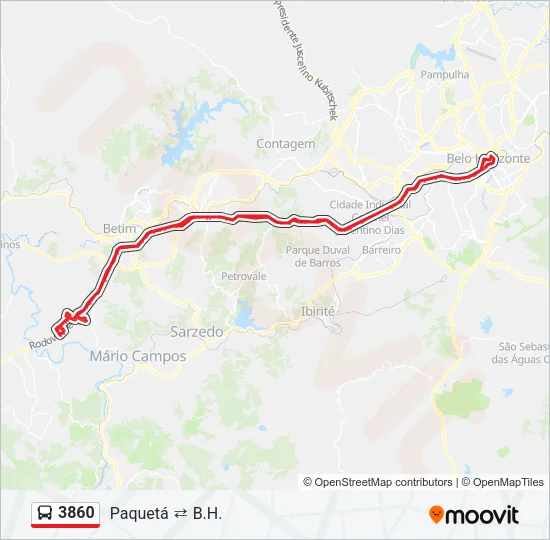 3860 Bus Line Map
