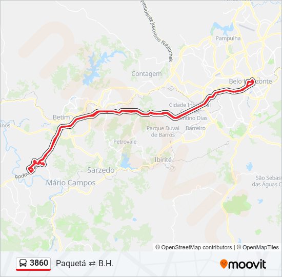 Como chegar até Rua Paquetá em Belo Horizonte de Ônibus?