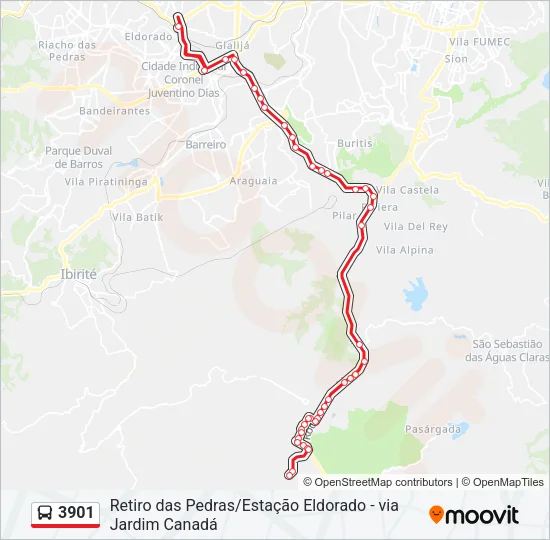 3901 Bus Line Map