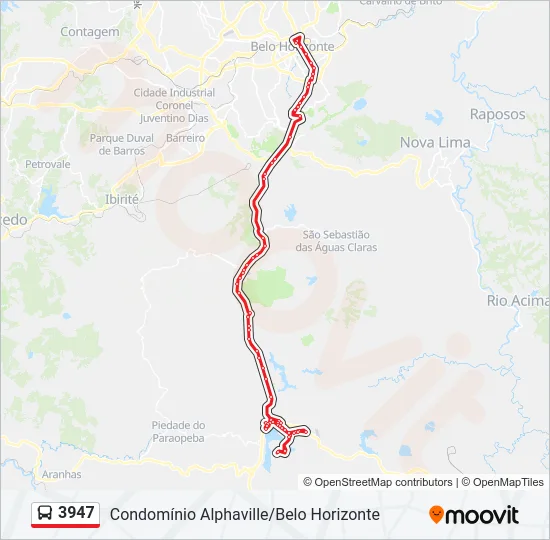 3947 Bus Line Map