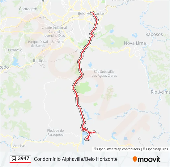 3947 Bus Line Map