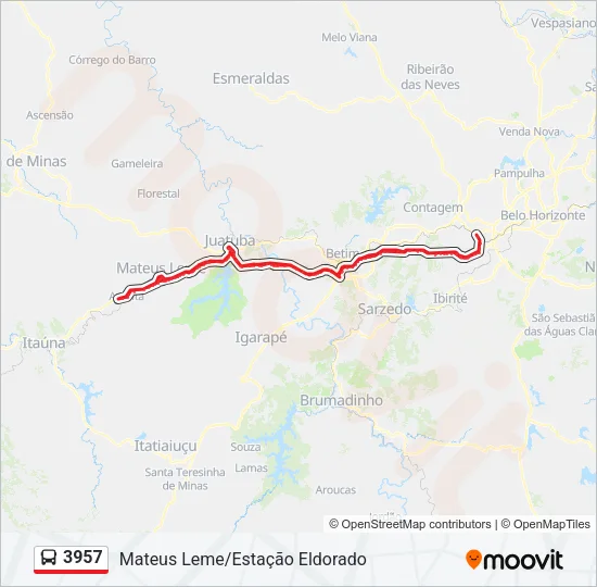3957 Bus Line Map
