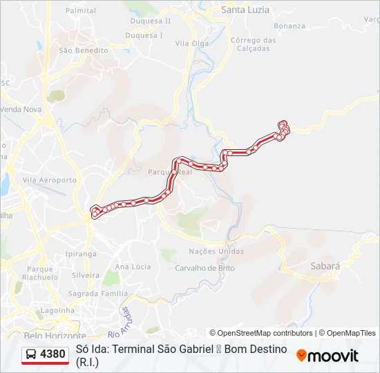 4380 Bus Line Map