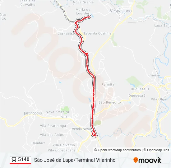 5140 Bus Line Map