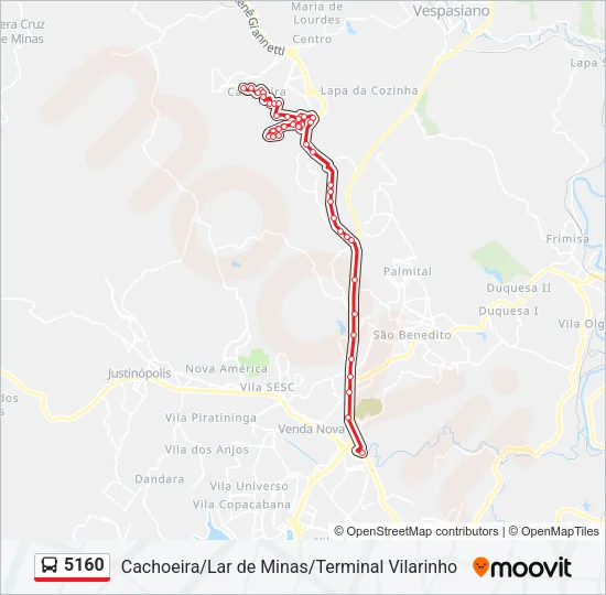 5160 Bus Line Map
