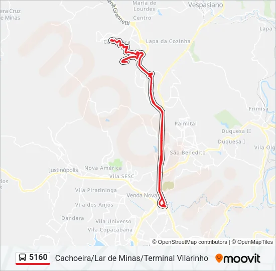 5160 Bus Line Map