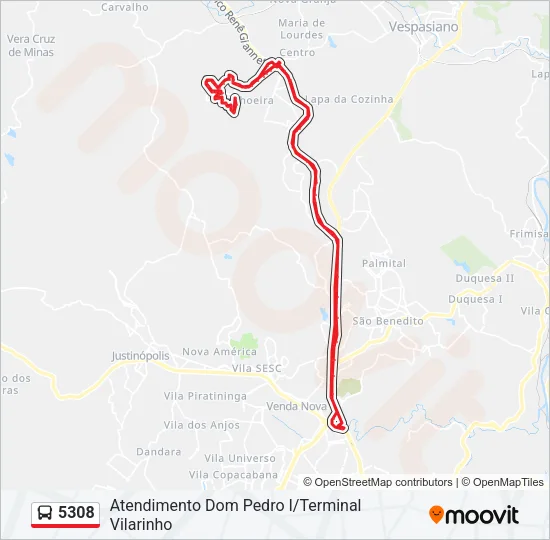 5308 Bus Line Map