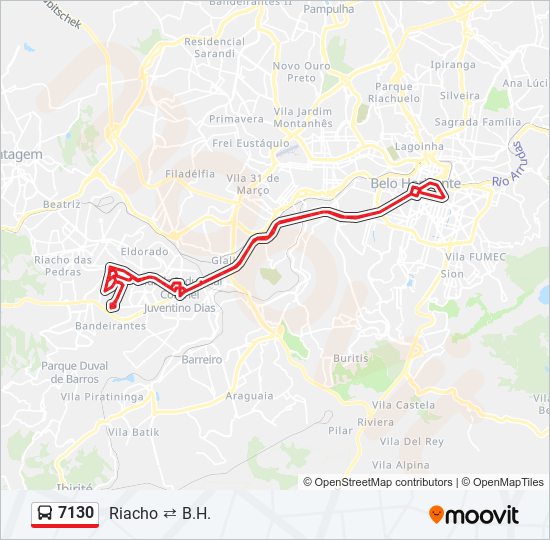 7130 bus Line Map