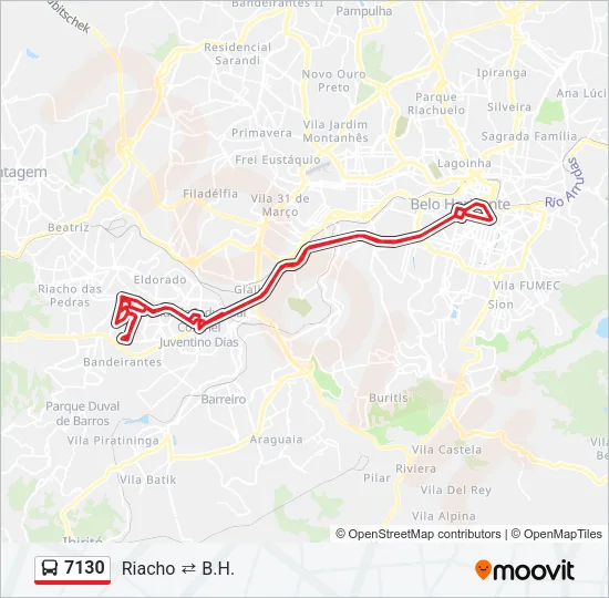 7130 Bus Line Map