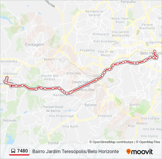 7480 Bus Line Map