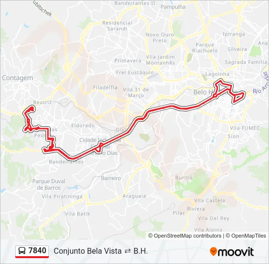 7840 Bus Line Map