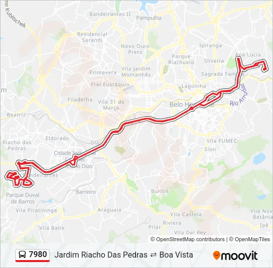 7980 Bus Line Map
