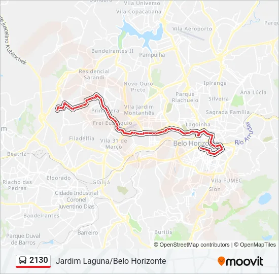 2130 Bus Line Map