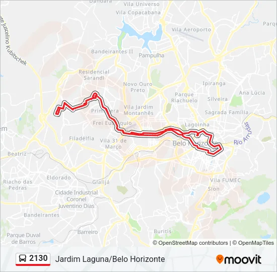 2130 Bus Line Map