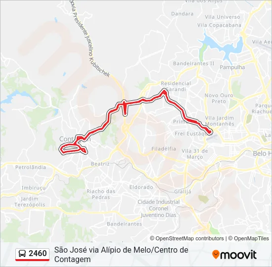 2460 Bus Line Map