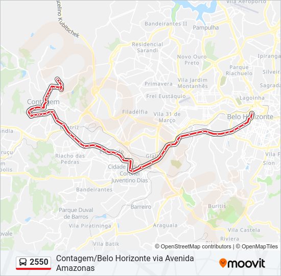 2550 bus Line Map