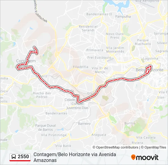 2550 Bus Line Map