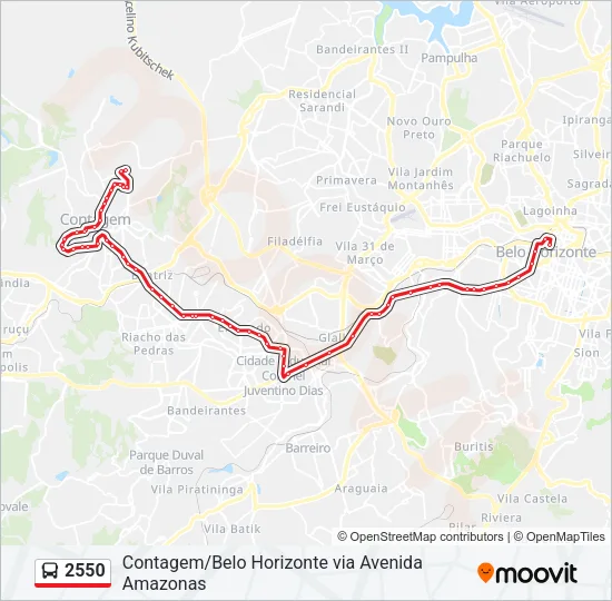 2550 Bus Line Map