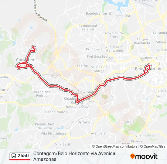 2550 Bus Line Map