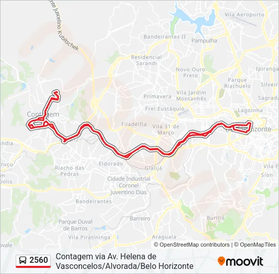 2560 Bus Line Map