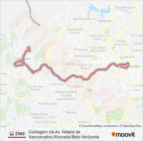 2560 Bus Line Map
