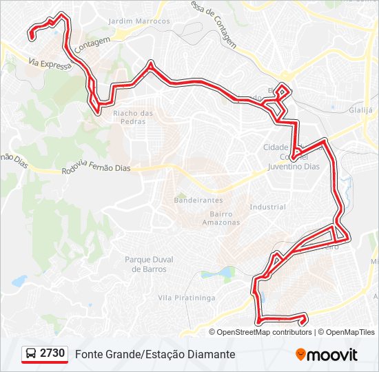 2730 bus Line Map