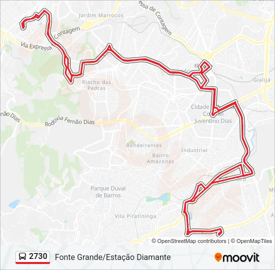 2730 Bus Line Map