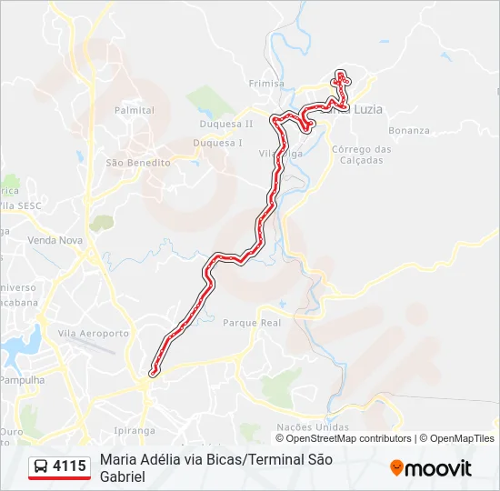 4115 Bus Line Map