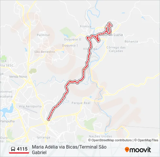 4115 Bus Line Map