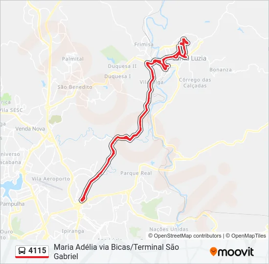 4115 Bus Line Map
