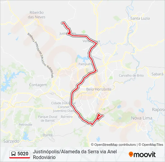 5020 Bus Line Map