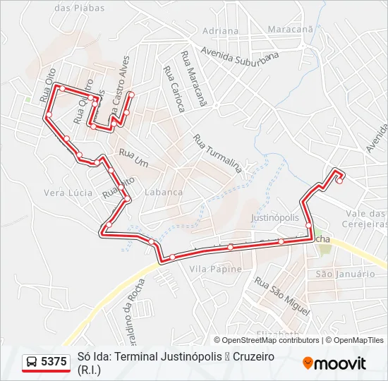 5375 Bus Line Map